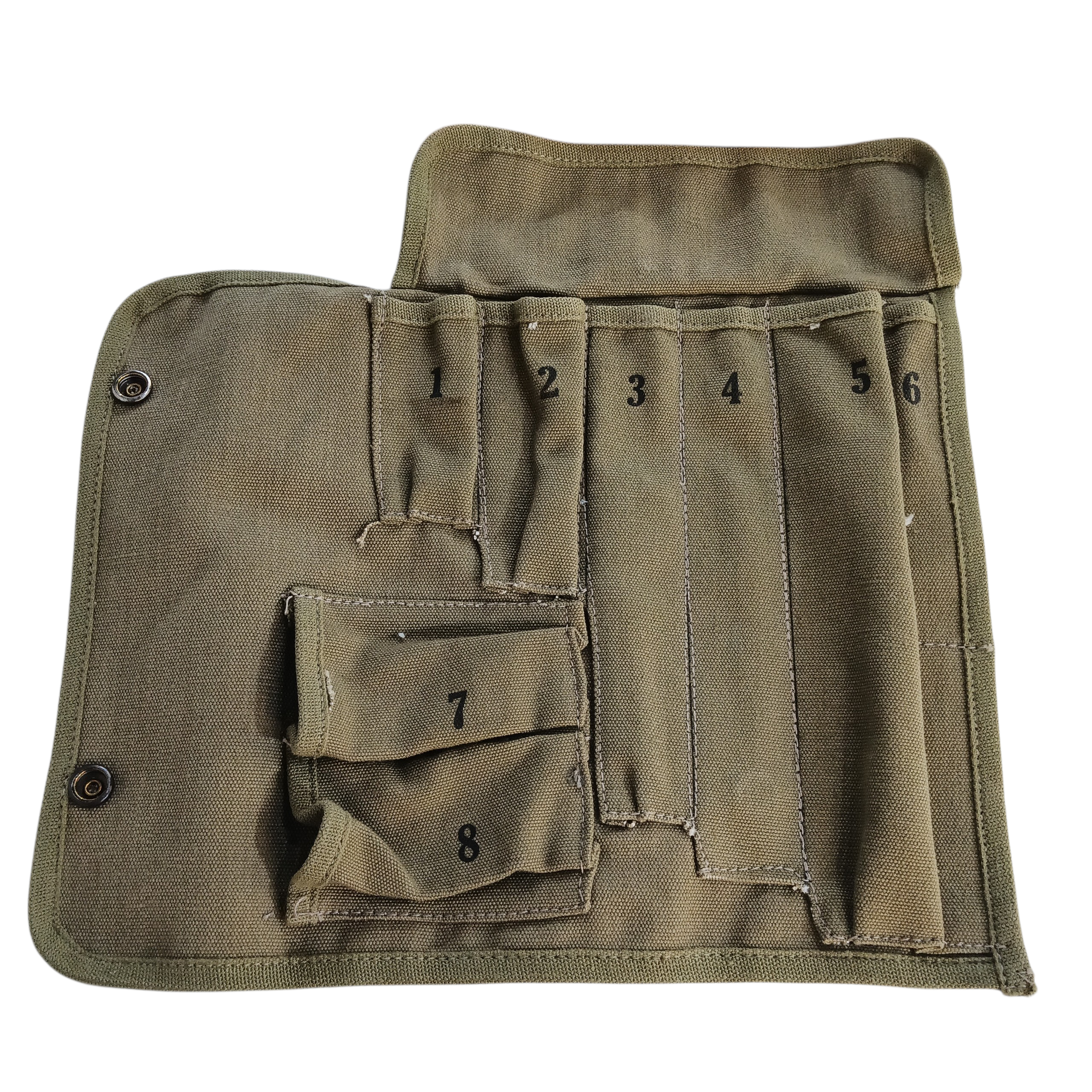 Trousse à outils / nettoyage  " Spare Parts Roll, M14 " US ( vide )