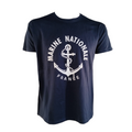 T-shirt Marine Nationale – 100% coton 190 g/m² – Reproduction années 80