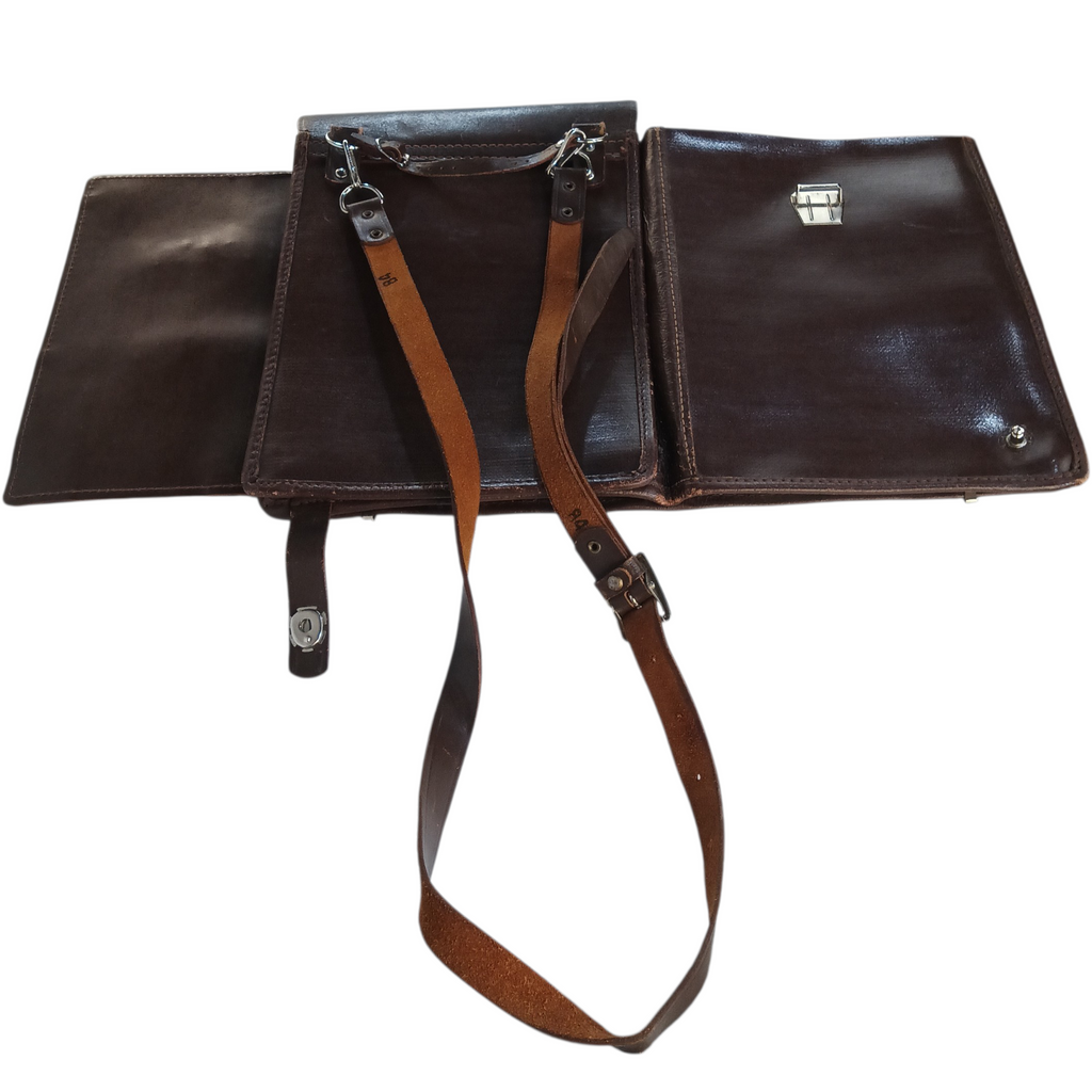 Sacoche porte-documents officier URSS – Cuir marron – 1987
