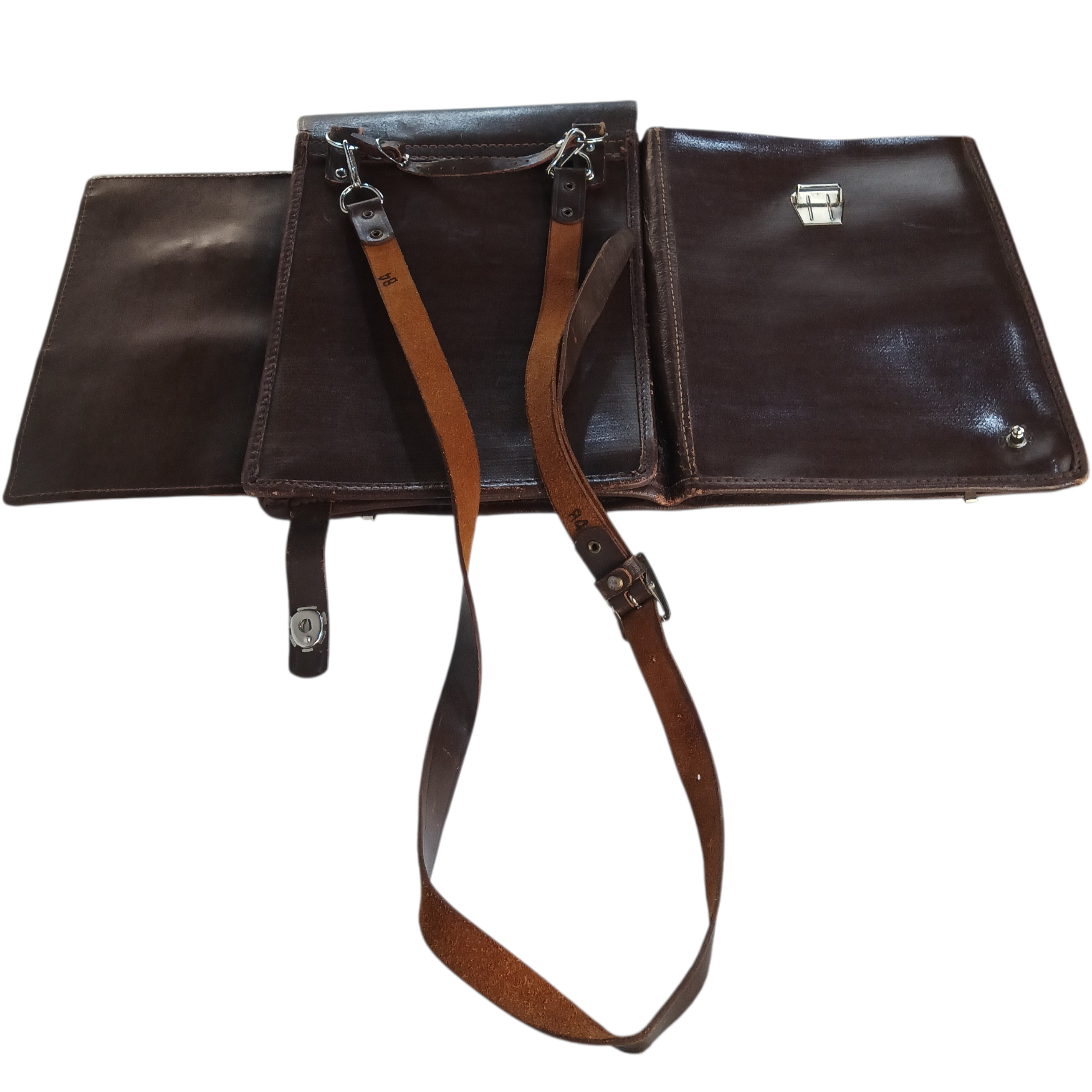 Sacoche porte-documents officier URSS – Cuir marron – 1987