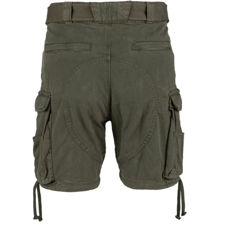 Short Cargo 100% Coton – 7 Poches | Randonnée & Outdoor (Vert)