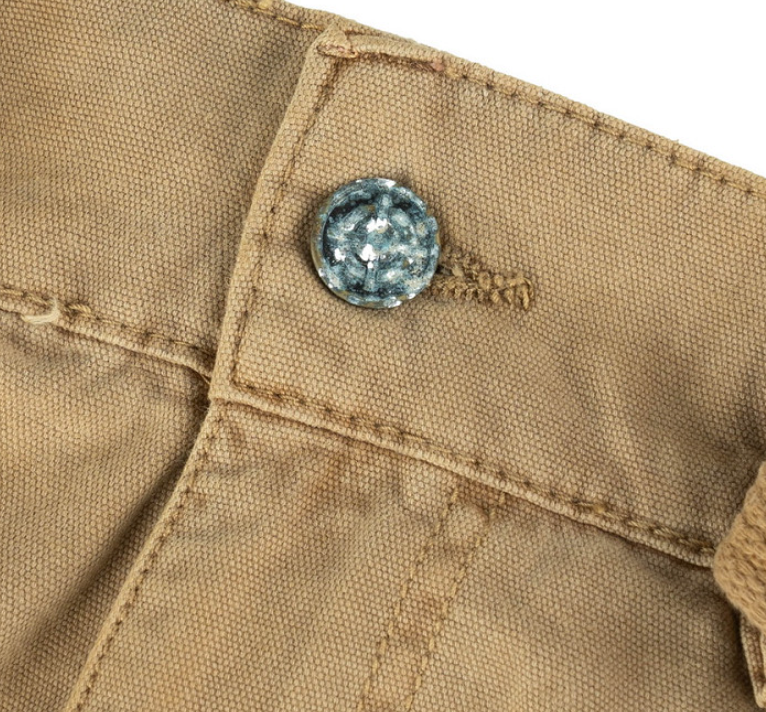 Short Cargo 100% Coton – 7 Poches | Randonnée & Outdoor (Vert)