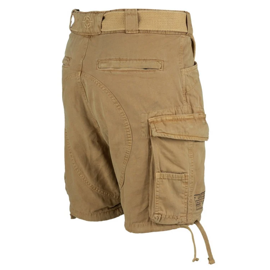 Short Cargo 100% Coton – 7 Poches | Randonnée & Outdoor (Sable)
