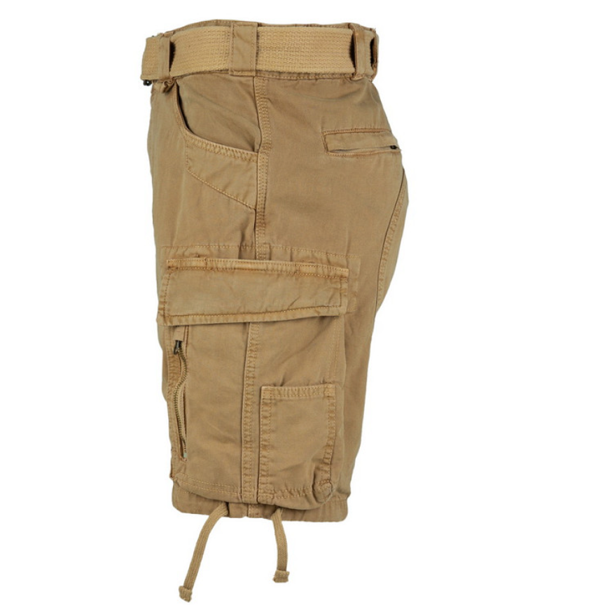 Short Cargo 100% Coton – 7 Poches | Randonnée & Outdoor (Sable)