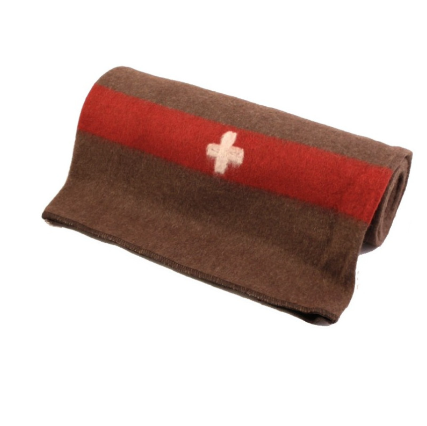 Couverture Armée suisse en laine épaisse