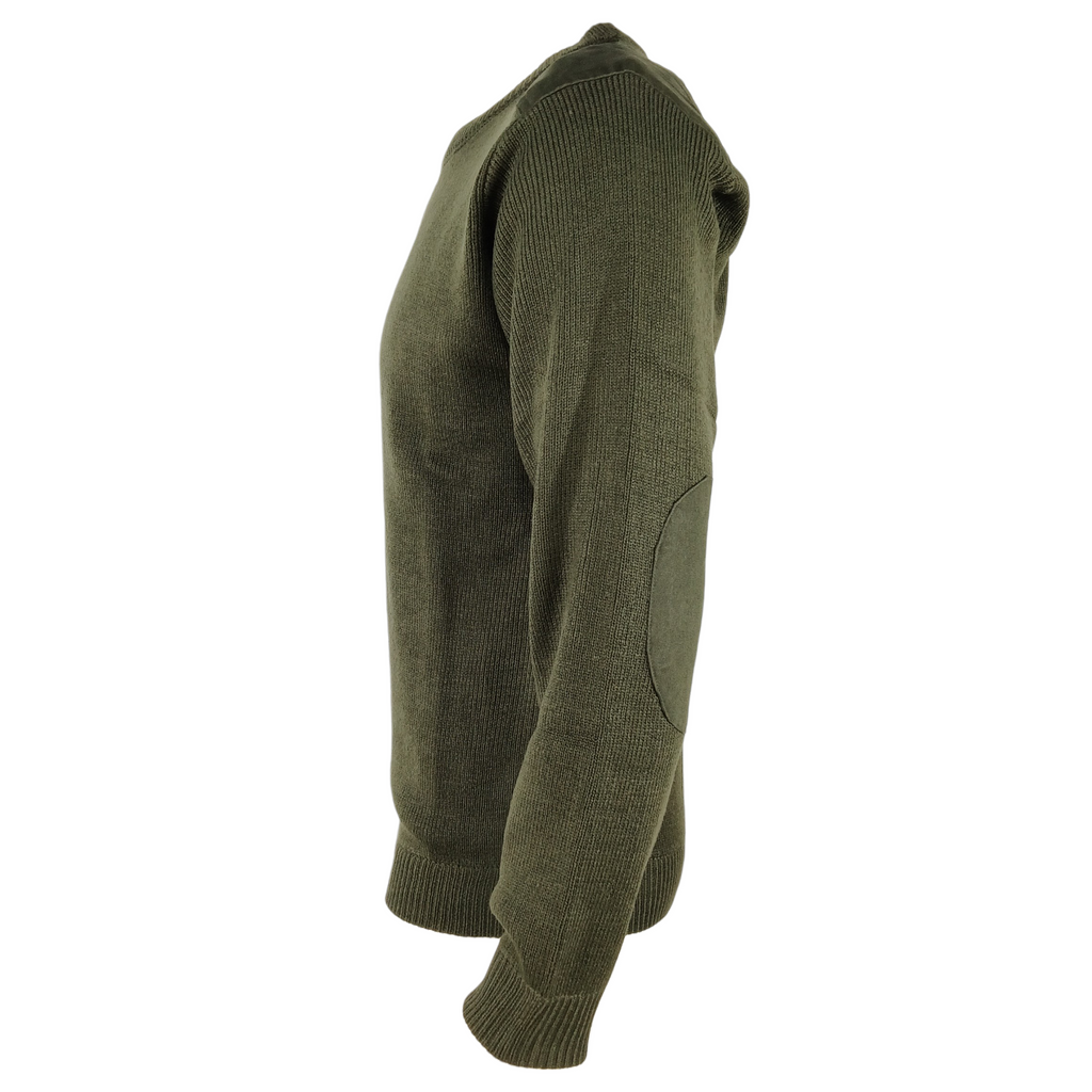 Pull commando kaki – Renforts aux coudes et aux épaules