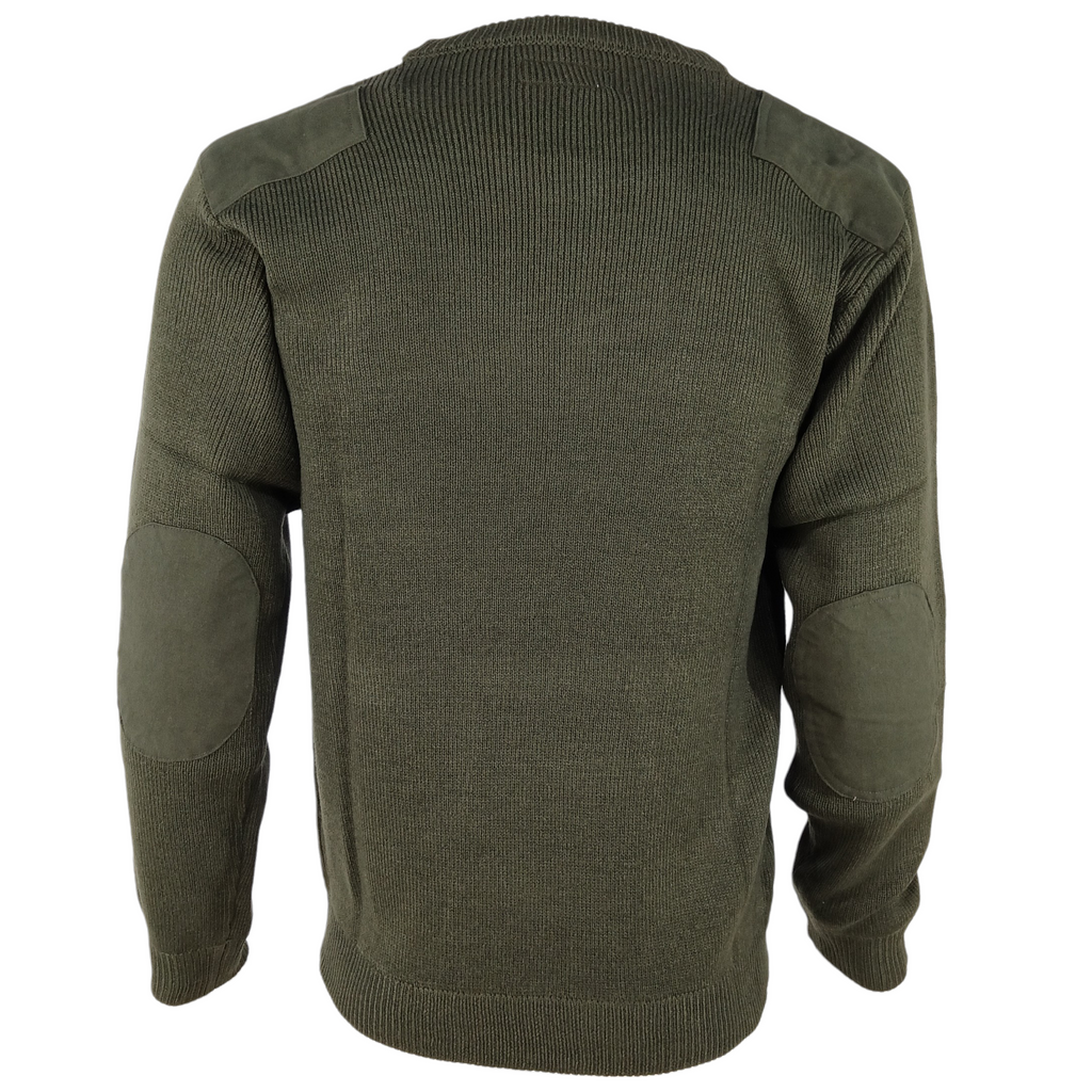Pull commando kaki – Renforts aux coudes et aux épaules