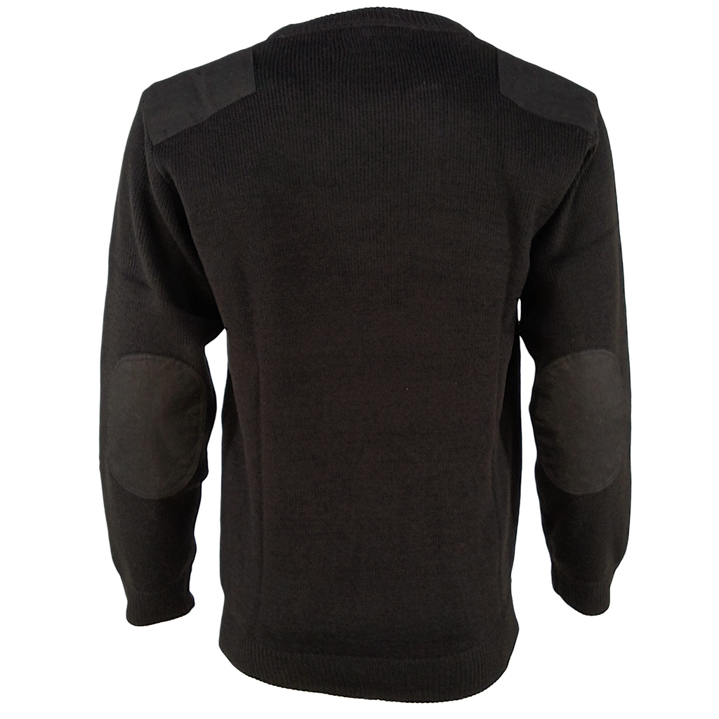 Pull commando noir – Renforts aux coudes et aux épaules