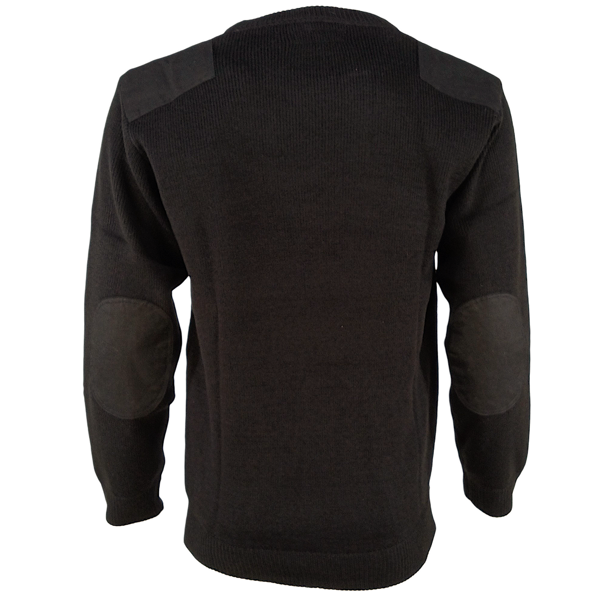 Pull commando noir – Renforts aux coudes et aux épaules