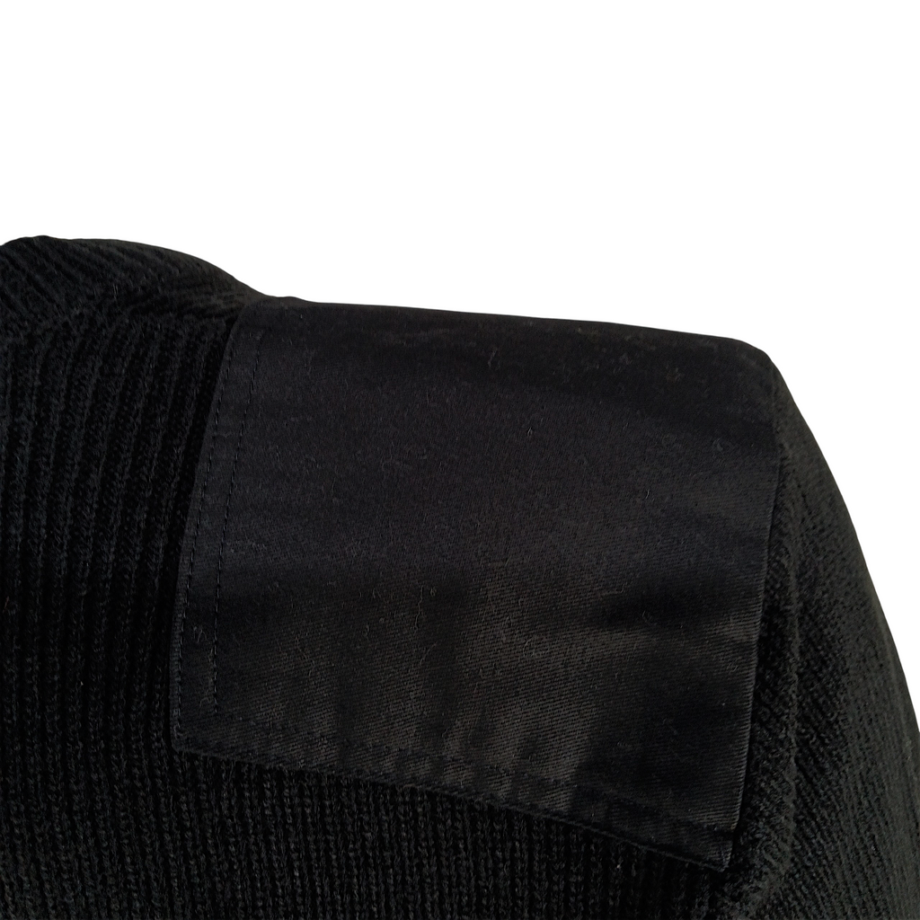 Pull commando noir – Renforts aux coudes et aux épaules