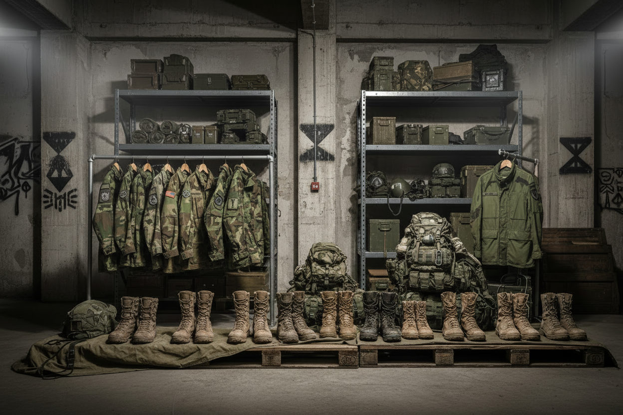 Bannière surplus militaire éclaircie