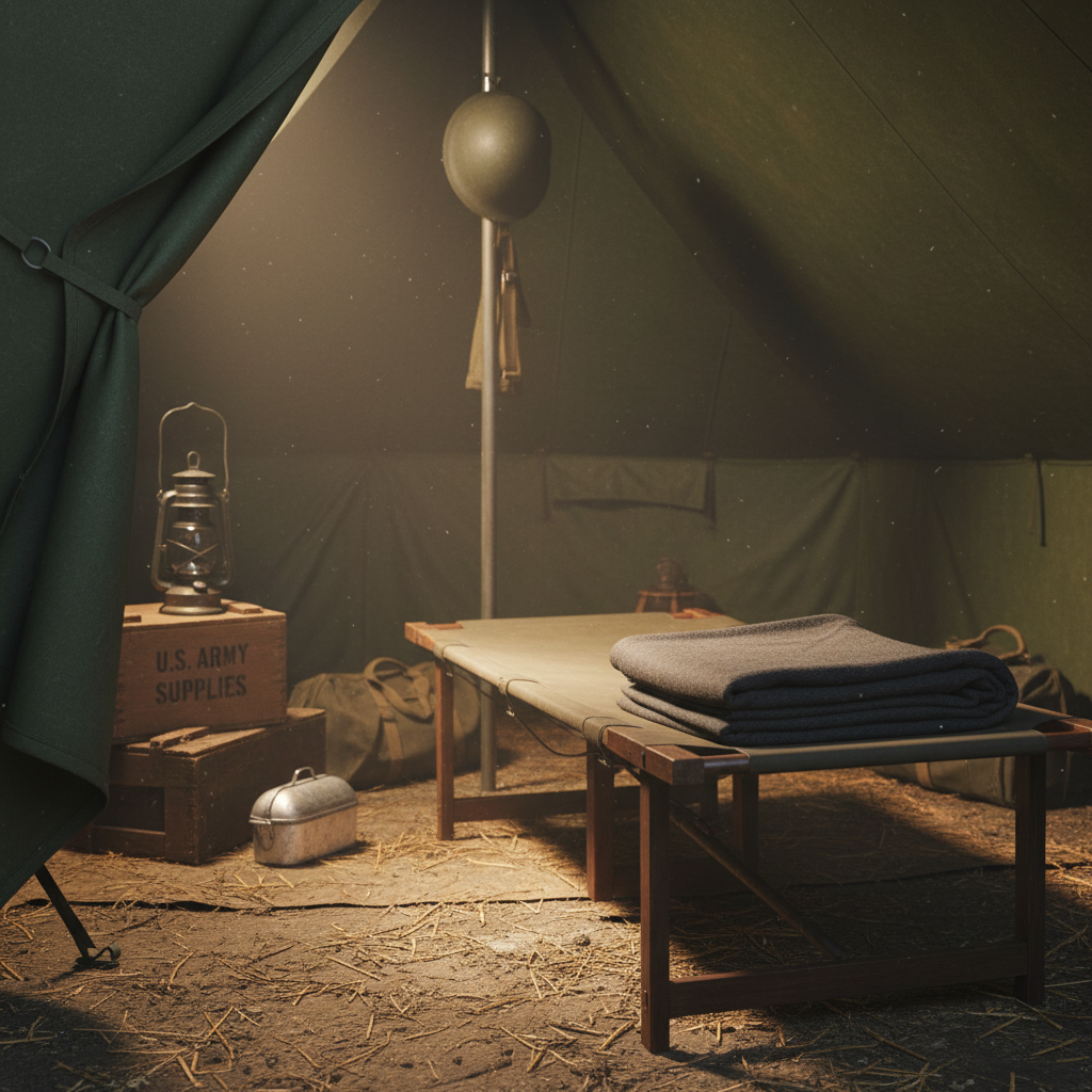 Couverture Militaire dans un Camp Militaire