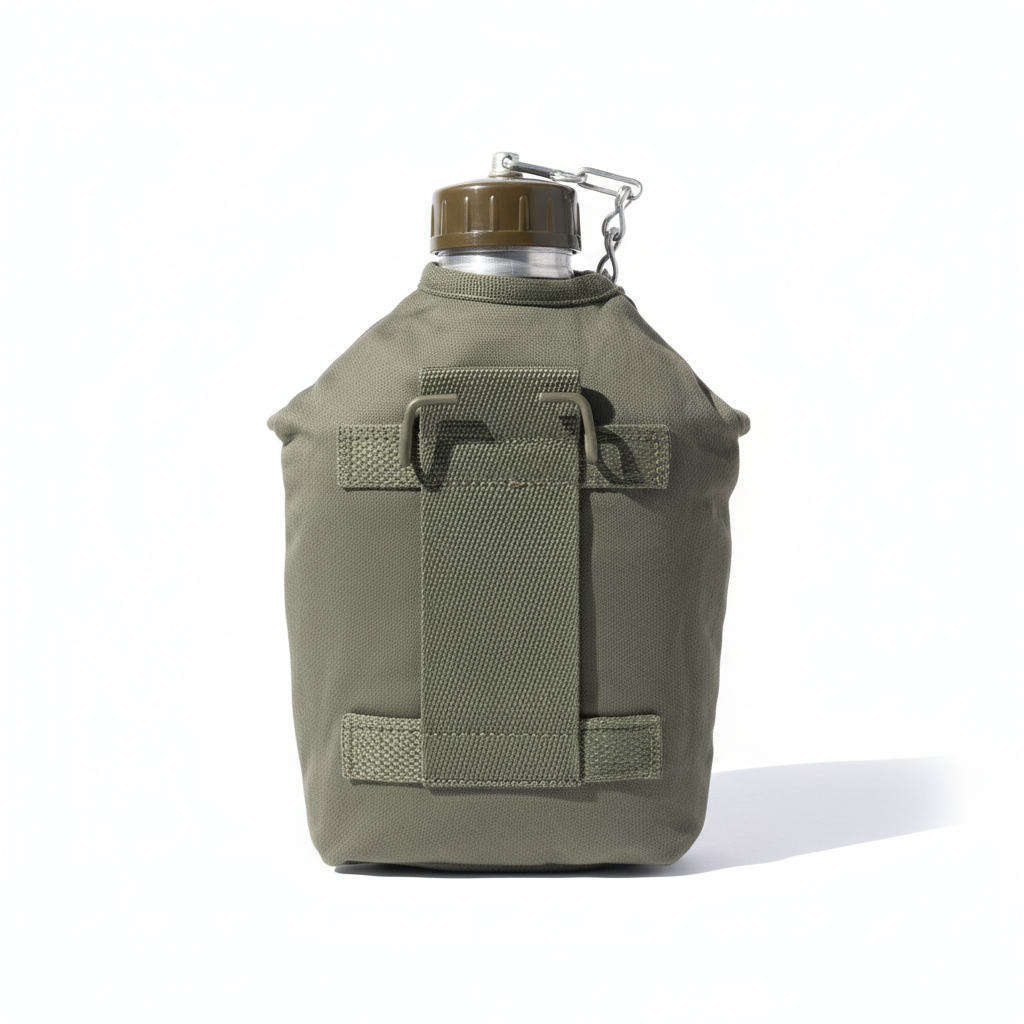 Gourde militaire dos fond blanc