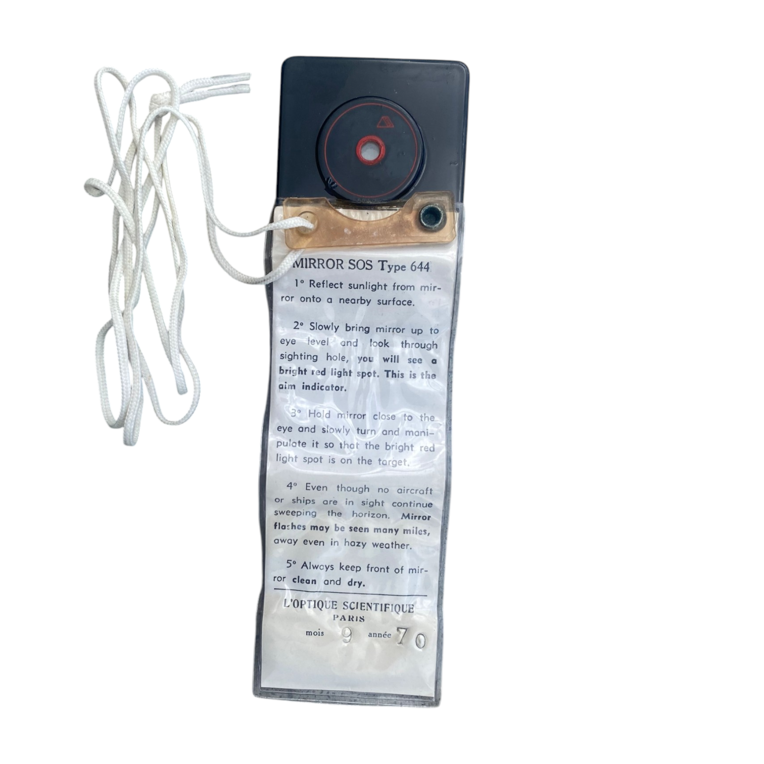 Miroir de signalisation SOS type 644 – Armée française
