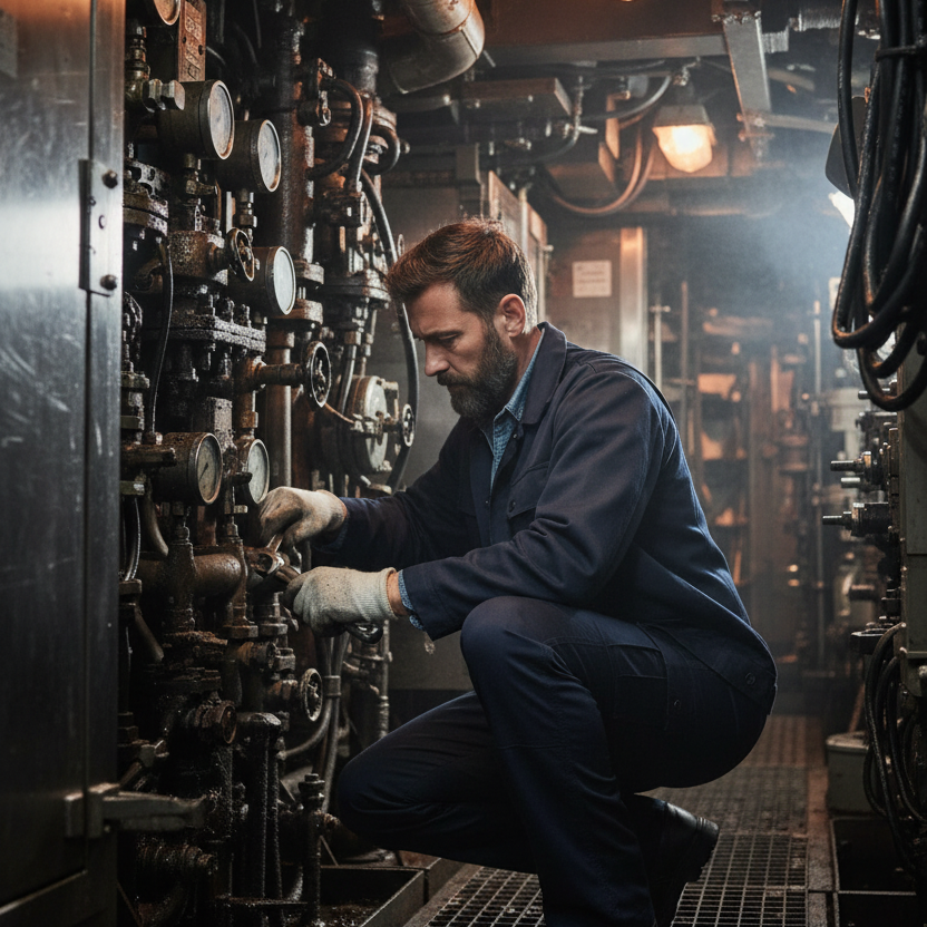 Pantalon Marine salle des machines
