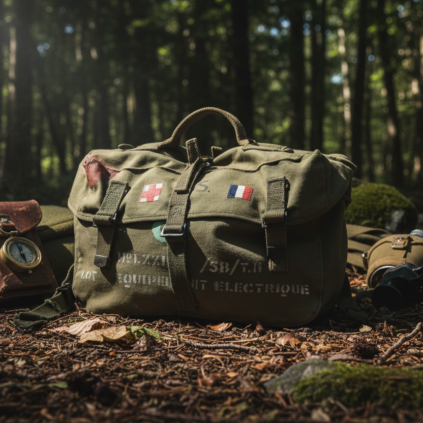Sac US M-1945 – Mise en scène terrain