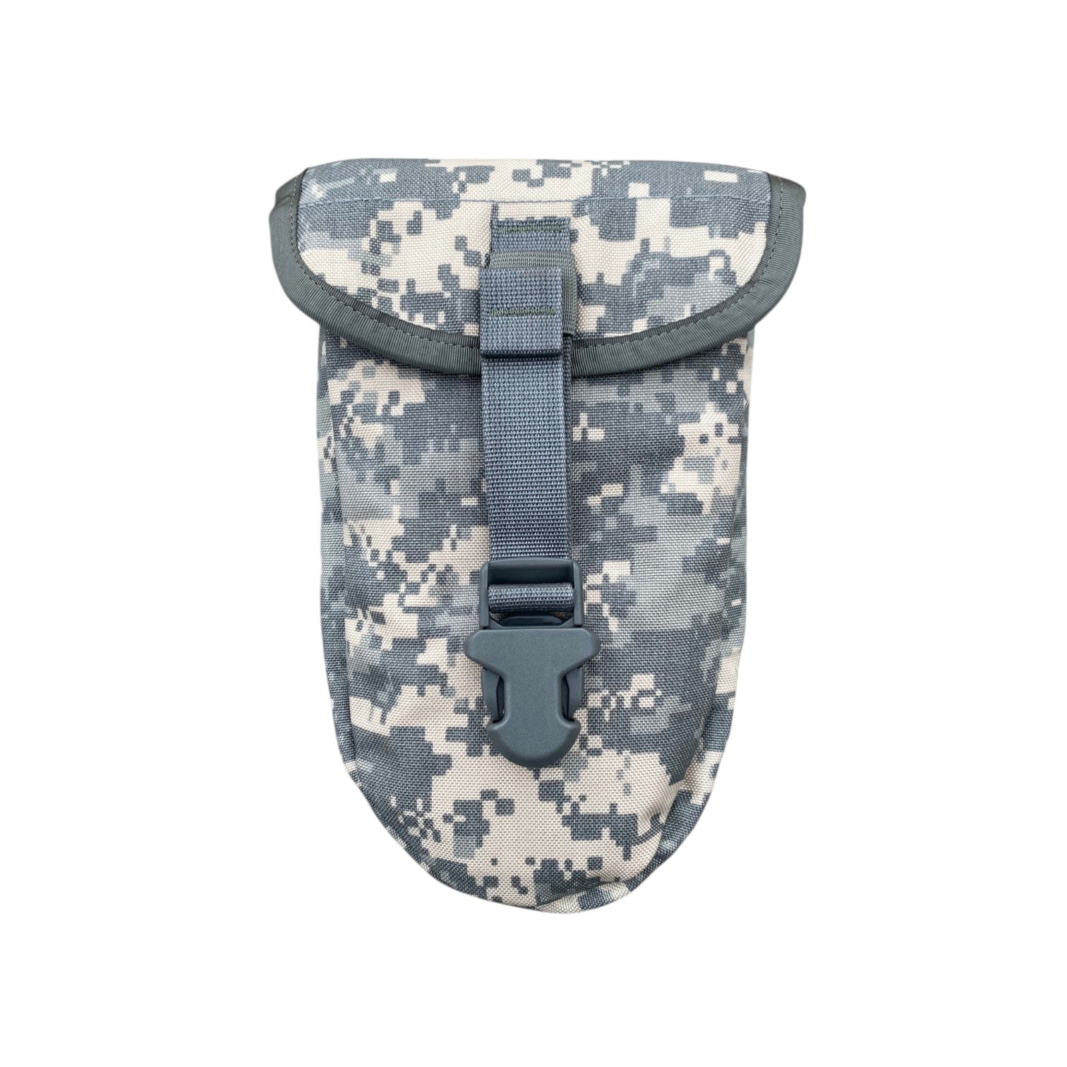 Pochette camouflée digitale gris-bleu, fermeture à clip et sangle, modèle Pelle pliante Gerber US Army.